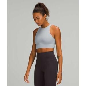 Lululemon Energy Bra High-Neck Longline Tough *Medium Support Rhino Gray